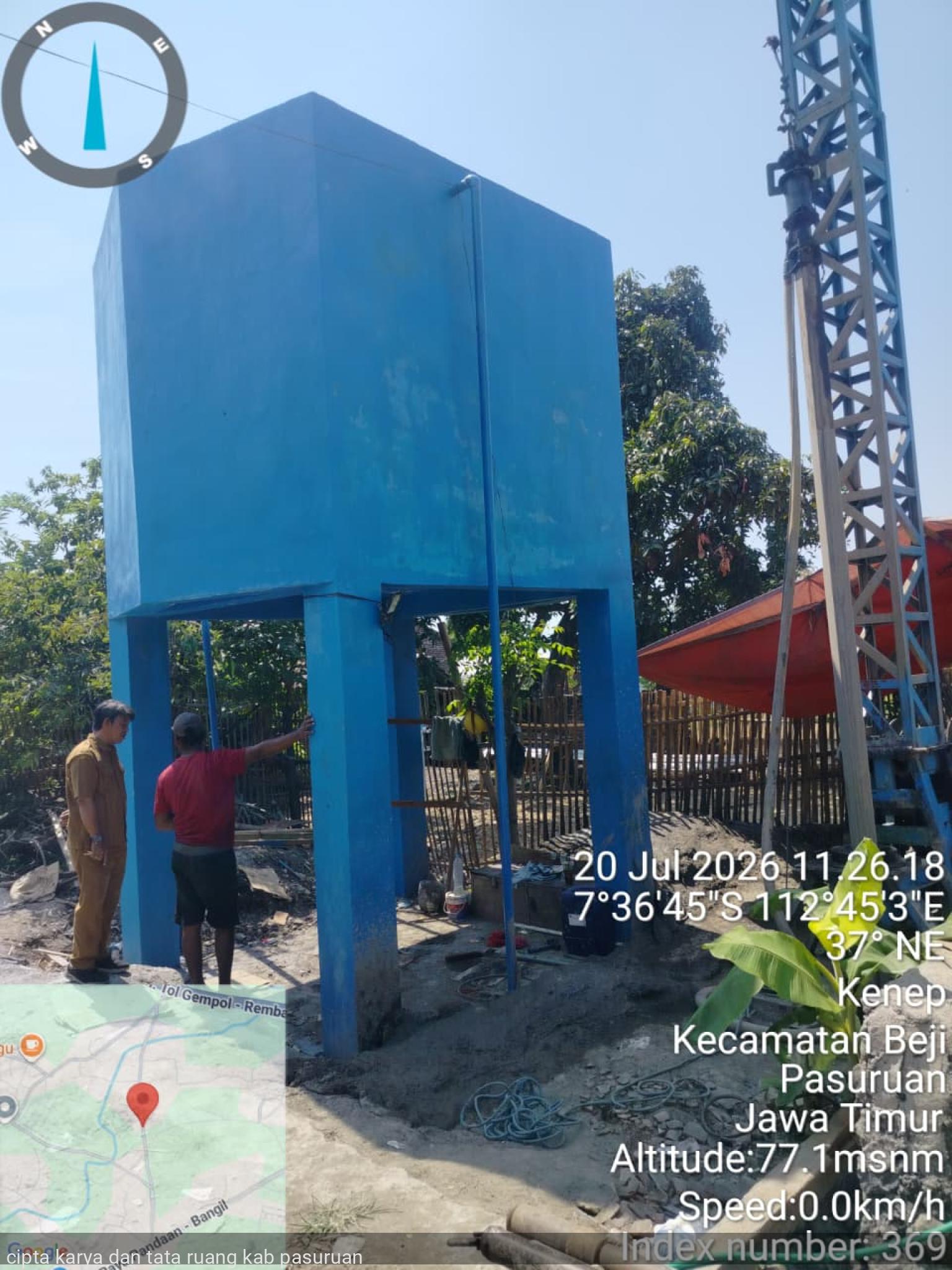 Tingkatkan Akurasi Pembangunan, Dinas Cipta Karya dan Tata Ruang Pasuruan Gelar Inspeksi Lapangan Proyek Air Bersih di Desa Kenep