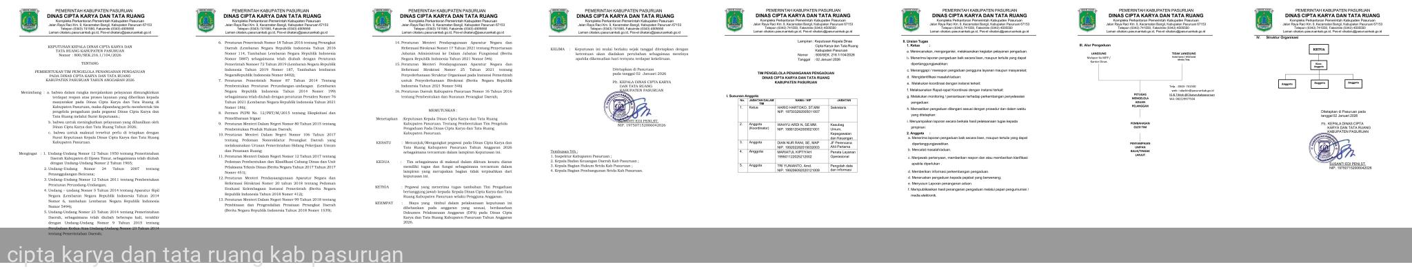 SK PENGELOLAAN PENGADUAN