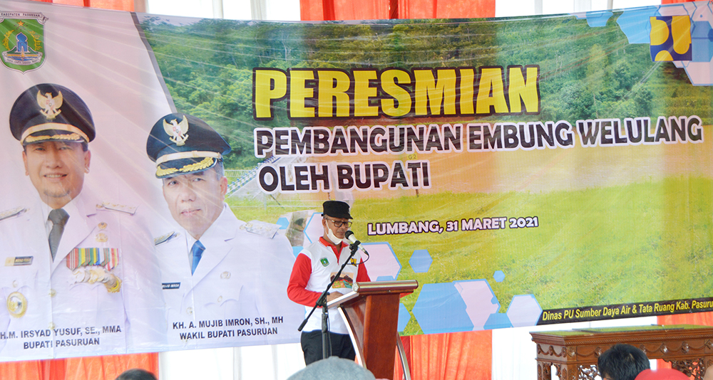 Sambutan Kepala Dinas PU SDATR dalam Acara Peresmian Embung Welulang